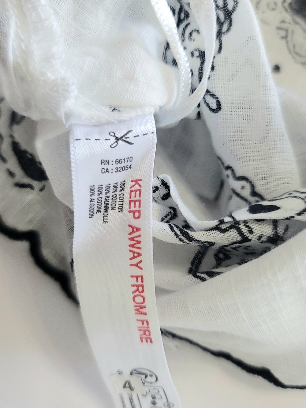 Anthropologie LyreBird Scalloped Hem Bandana Cami Top, Black White S Festival - Picture 9 of 10
